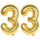 40 Inch Gold Number Balloons Helium Foil Mylar Balloon Birthday Party Banquet Decoration 33