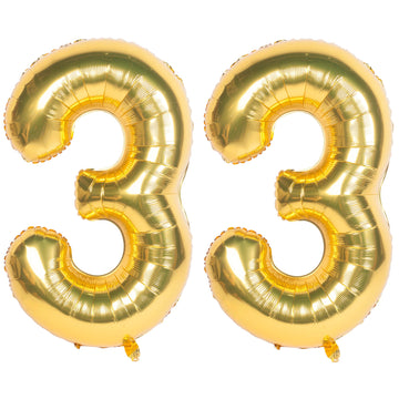 40 Inch Gold Number Balloons Helium Foil Mylar Balloon Birthday Party Banquet Decoration 33