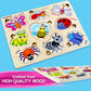 Quokka Wooden Puzzles For Toddlers 3-5 - Bugs Toddler Puzzles 1-3 Years Old - Gift Educational Toys For Boys And Girls - Wood Ga