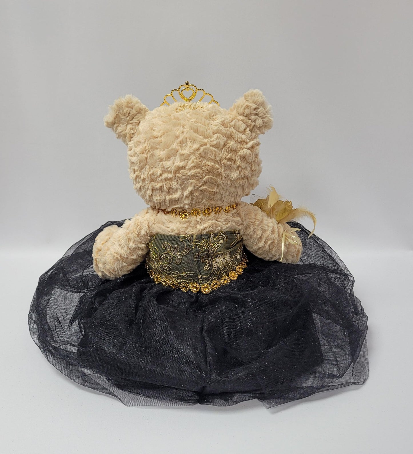 KINNEX COLLECTIONS SINCE 1997 20'' Quince Anos Quinceanera Last Doll Teddy Bear with Dress (Centerpiece) ~ ARC16832-17 (Black)