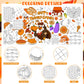 DERAYEE Thanksgiving Giant Coloring Poster, 72 x 35 Inches Disposable Thanksgiving Coloring Tablecloth Fall Harvest Themed Jumbo