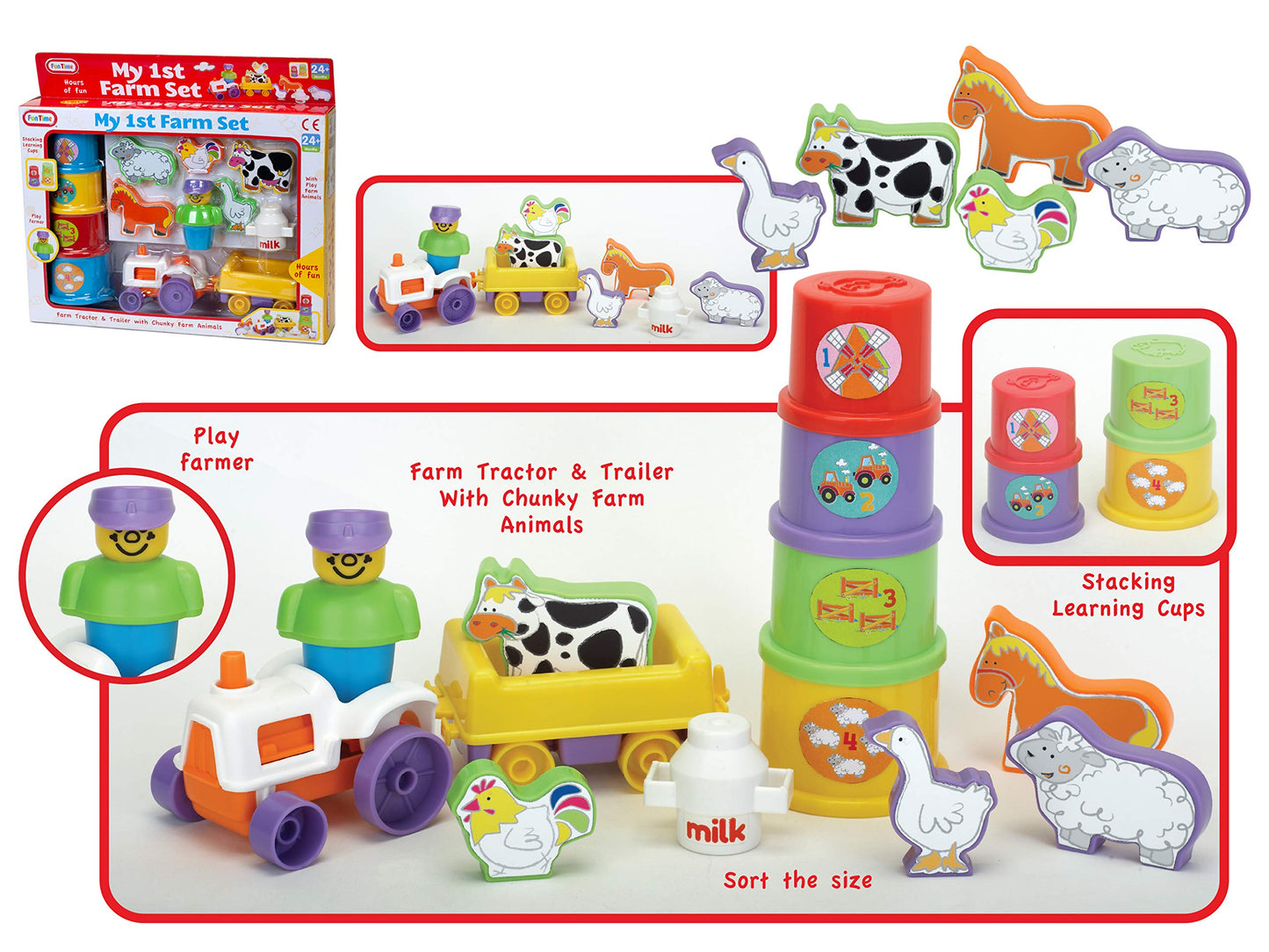 Funtime My 1St Farm Set, Neon, 6X. 18 Month