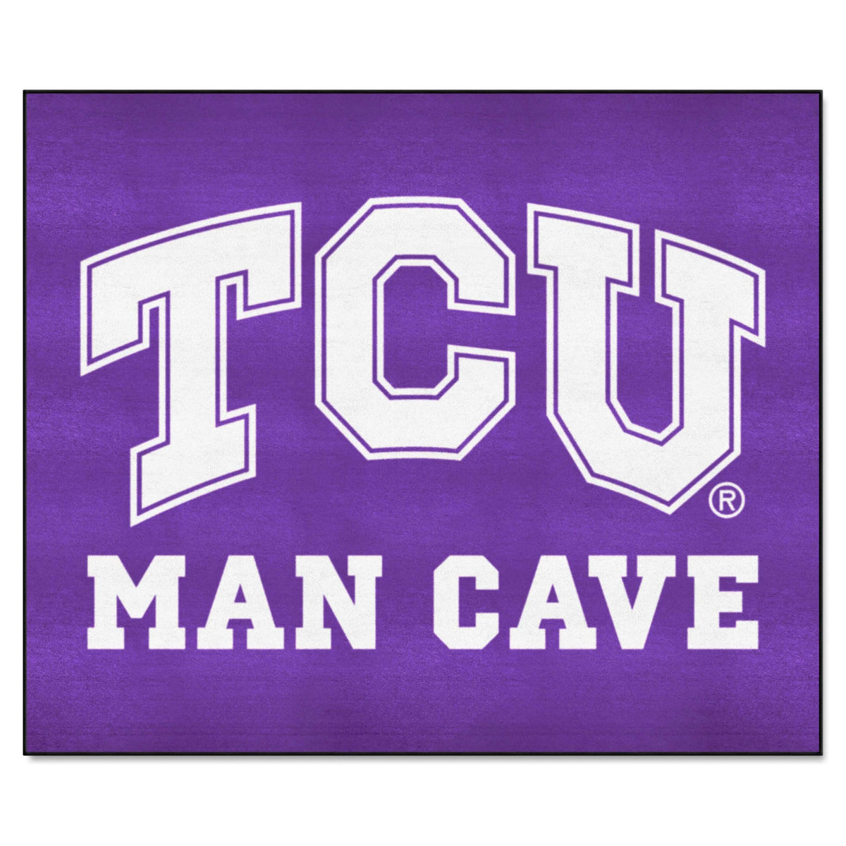 FANMATS 17283 TCU Horned Frogs Man Cave Tailgater Rug - 5ft. x 6ft. Sports Fan Area Rug, Home Decor Rug and Tailgating Mat