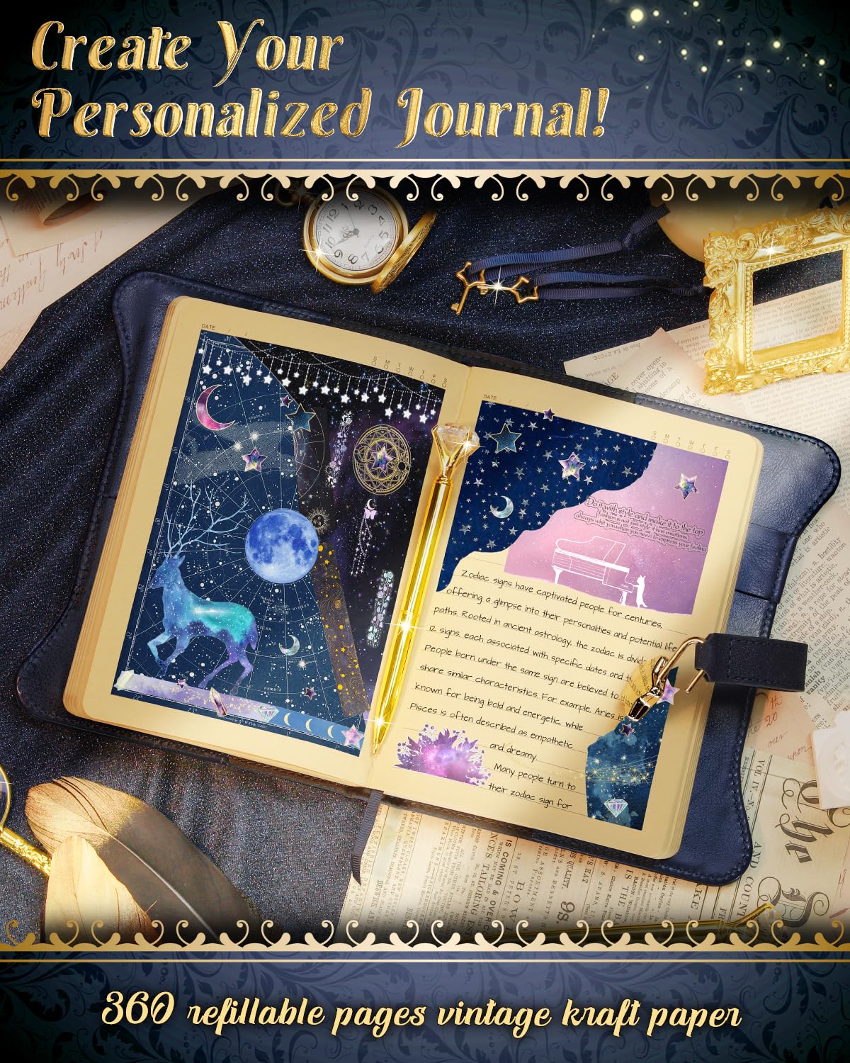 Hi!Sci Diary With Lock And Keys For Girls And Women, Lock Diary For Gift Ideas With Gift Box And Pen And Bookmark, Journal For W