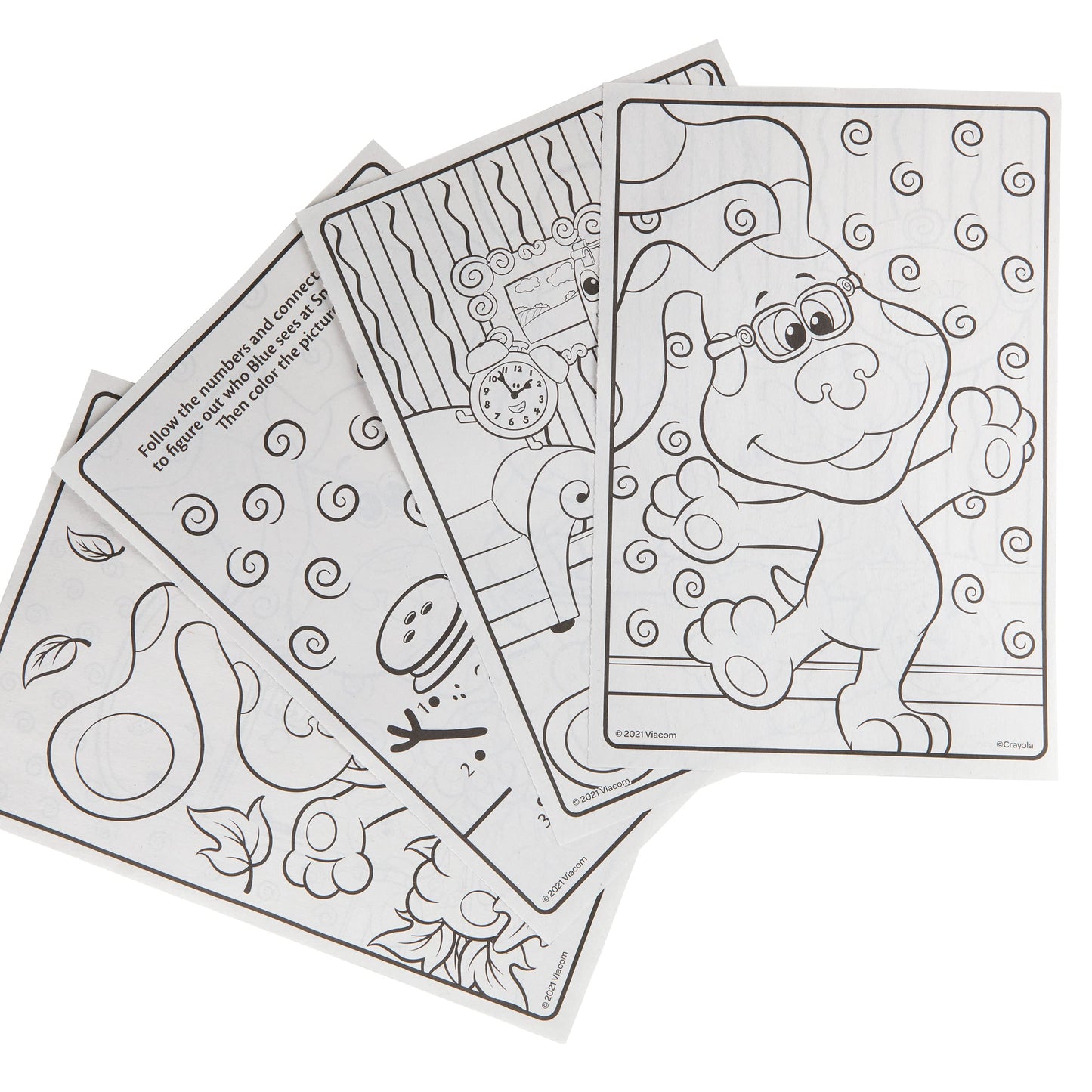 Crayola Blues Clues Coloring Book with Stickers, 96 Pages, Multi, Ages 3-6, 2 Piece Set, Model 04-2639