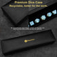 Haxtec Gemstone Dice Opal DND Dice Set with Dice Case Opalite D&D Dungeons and Dragons Dice TTRPG DND Master Gift
