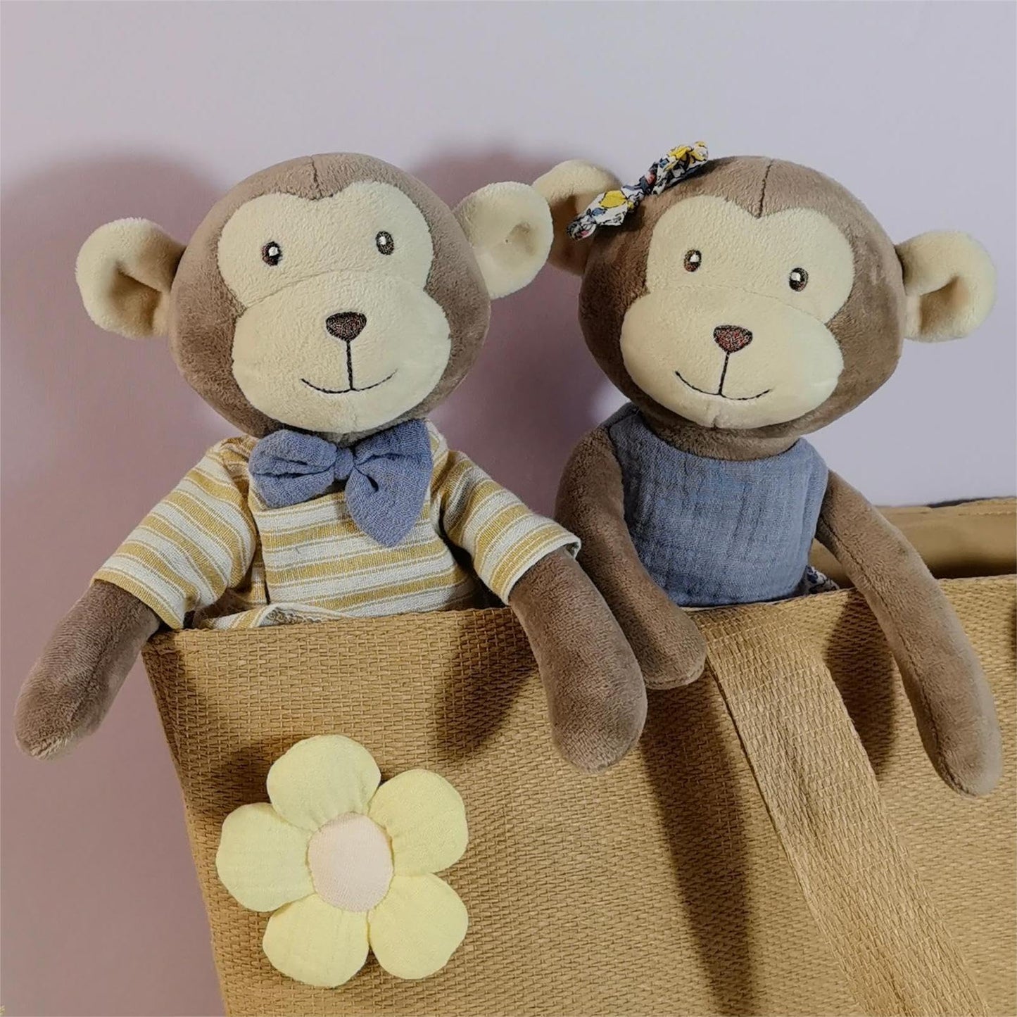 Mikee Fluffie Monkey Stuffed Animals For Girls,15.7'' Girl Monkey Plush With Skirt,Cute Stuffed Animal For Girls As Birthday, Ea