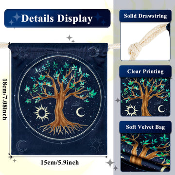 Xsylohxl Tarot Bag Kit 6 Pcs Tarot Card Bags And Pouches Tarot Deck Holder Storage Gift Velvet Bags With Sturdy Drawstrings Also