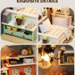 DIY Miniature House Kit  DIY Dollhouse Kit for mature-themeds to Build  Mini House Kit with LED  Mayberry Street Miniatures  Ideal Gifts for Birthday Valentine Christmas(Forest Times)