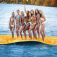 12 x 6 Orange & Green Lily Pad Floating Mat for Lake, 3-Layer Tear-Resistant XPE Foam Floating Water Mat, Floating Pool Mat fo