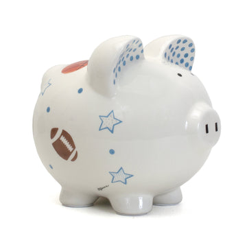 Child To Cherish Ceramic Piggy Bank For Boys, Sports Star