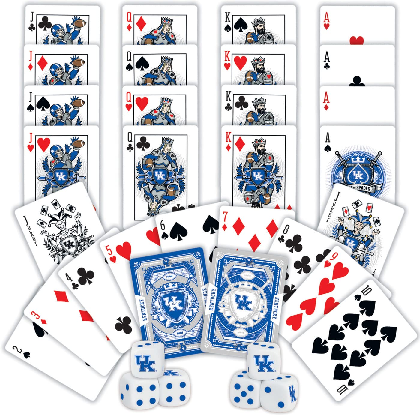 MasterPieces Game Day - NCAA Kentucky Wildcats 2-Pack Playing Cards & Dice Pack - Officially Licensed Set for mature-themeds and Family