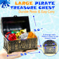 YOULIK Diving Gems Pool Toys incl. Waterproof Games Card Set, 3 Shapes 18 Big Colorful Diamond with Large Pirates Chest, Swim D