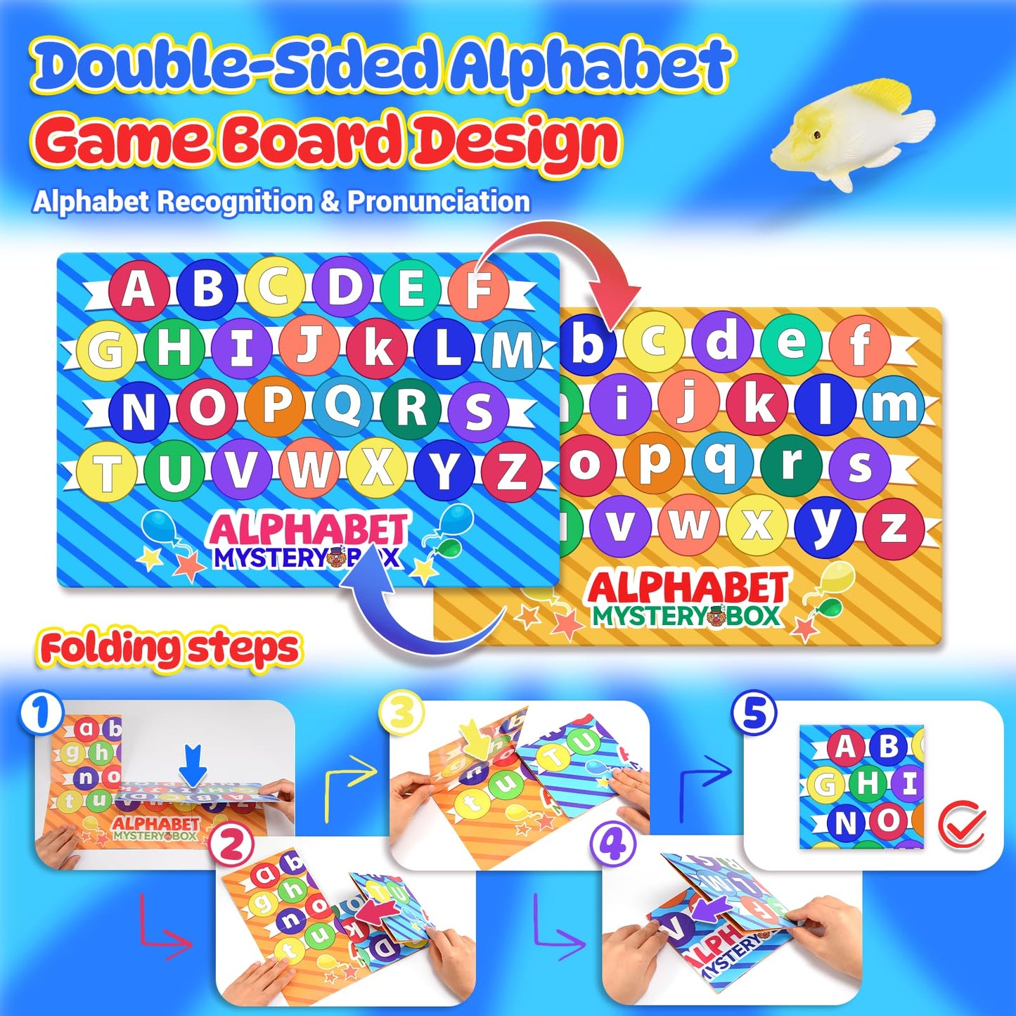 Montessori Toys For Toddlers,Alphabet Mystery Box Letters Matching Game Learning Toys Educational Preschool Games For Kids Ages