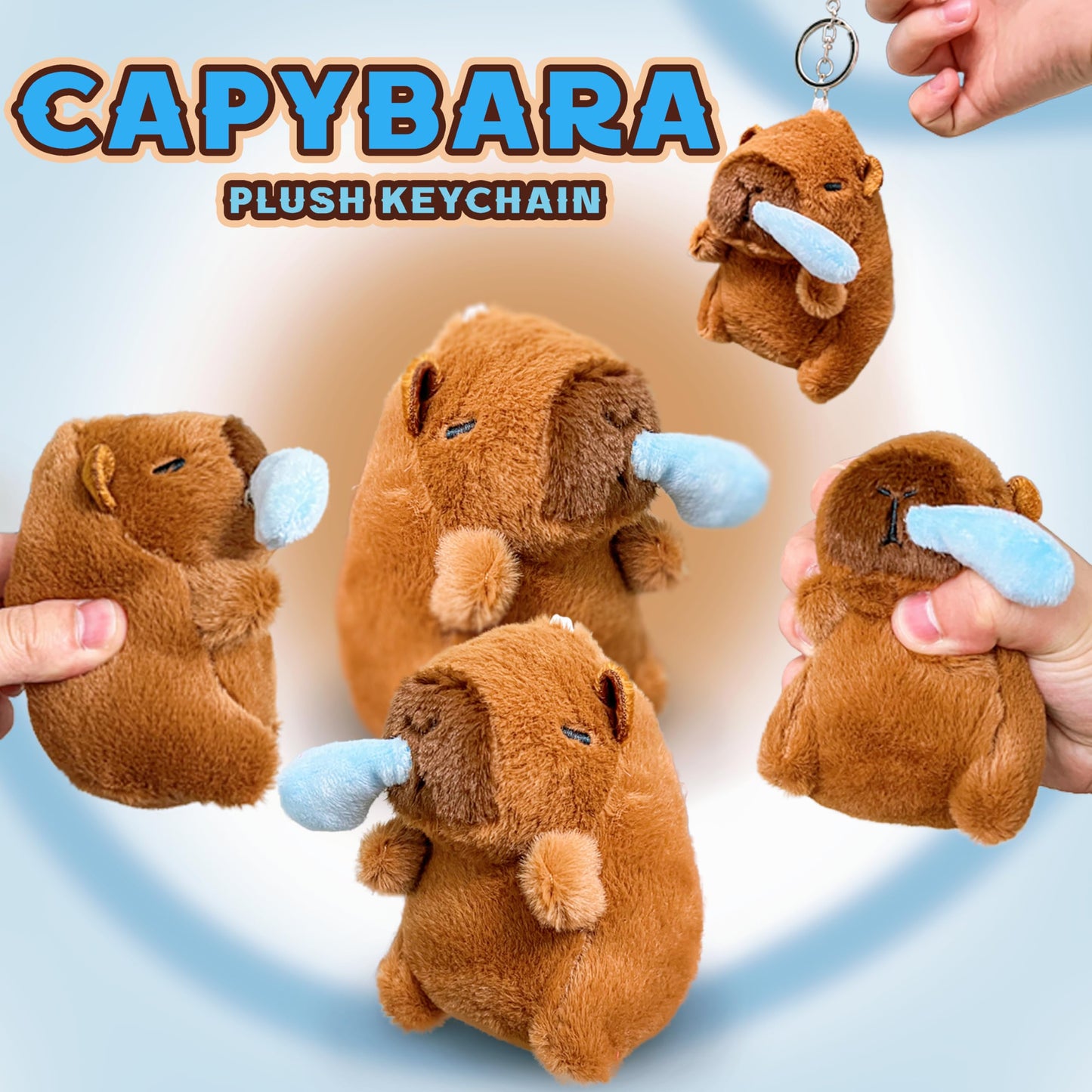 Cuddly Capybara Stuffed Animals Plush Toys for Kids and Babies  Cute Capybara Plushies  Plush Keychains Toy  Mini Stuffed Animals for Carnival Prizes  Kids Party Favors