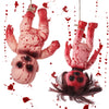 Simgoing 2 Pcs Halloween Creepy Dolls, 10 Inch Bloody Zombie Haunted Dolls, Scary Hanging Ghost Haunted With Rope For Halloween