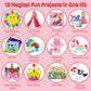 7july Unicorn Craft Box - 12 Fun Arts and Crafts for Kids Ages 4-8, Colorful Educational Toys, Model CB-02