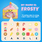 Bizyboo - The Original Seek & Find Plush - Hidden Object Search Problem Solving Educational Matching Game For Kids 2 And Up (Frosty)
