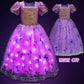 Davvew Princess Dresses For Girls,Light Up Princess Costume For Christmas, Halloween, Birthday Gifts For Age 3-8 Year Old