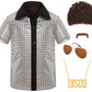 Sizgaroot 70S Outfits For Boys Disco Costume Kids Halloween Party Dress Up (Silver, 10-12 Years)