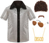 Sizgaroot 70S Outfits For Boys Disco Costume Kids Halloween Party Dress Up (Silver, 10-12 Years)