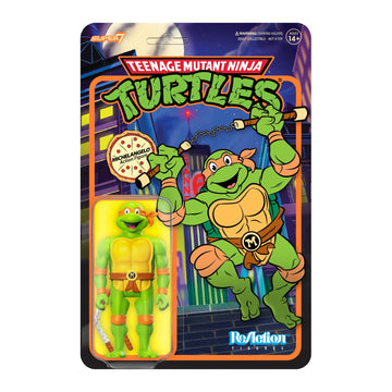 Super7 Teenage Mutant Ninja Turtles Michelangelo - 3.75' Tmnt Action Figure With Accessories Classic Cartoon Collectibles And Retro Toys