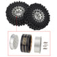 Meus Racing 1.2 Beadlock Wheels Tires Set Brass Rim For Trx4M Scx24 Fcx24 Ax24 1/24 1/18 Rc Crawler Car, Negative 4Mm 42G (Silve