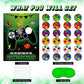 WERNNSAI Pin The Button Video Game Party Game - 21"x28" Poster with 24 Reusable Stickers for Kids Birthday Party Supplies