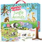 Popcorn Magnet Wonder Board And Puzzle Game For Kids, Magnetic Animal Stickers Puzzles With Display Stand, Creative Learning Toy