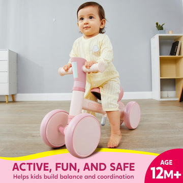 Syncfun Led Baby Balance Bike With Music For 1-2 Year Old Boys Girls, Balance Bike With Lights & Sounds, Mini Baby Balance Bike