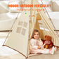 Vevor Kids Play Tent, Teepee Tent For Kids 3-5 Years Old, Tent For Kids With Windows For Indoor And Outdoor, Foldable Toddler Tent With Mat And Carrying Bag, Kids Tent For Boys And Girls, Beige