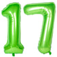 Number Balloons 40 Inch Green Birthday Party Decorations 17St Digital Jumbo Helium Foil Mylar Balloon