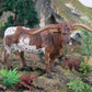 EOIVSH Longhorn Cow Toy Figure, 6 Inches Bull Cow Figurine, Educational Farm Animal Toy for Kids 3 4 5 6 7 8 Year Old, Great for