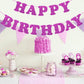 Glitter Purple Happy Birthday Banner Sign With Shiny Letters, Glitter Happy Birthday Bunting Banner Flag Garland For Kids Boys Baby Birthday Party Decorations Supplies
