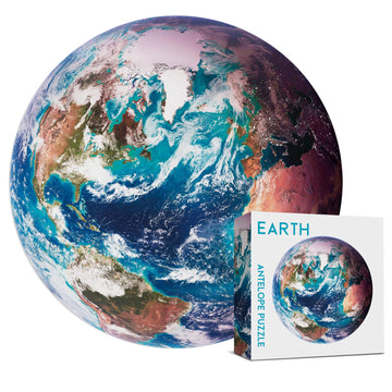 Antelope 2 In 1 1000 Piece Round Puzzle Bundle - Earth - 1000 Piece Space Jigsaw Puzzle Bundle With Sun -1000 Piece Jigsaw Puzzle, Planet Jigsaw Puzzle, Space Puzzle