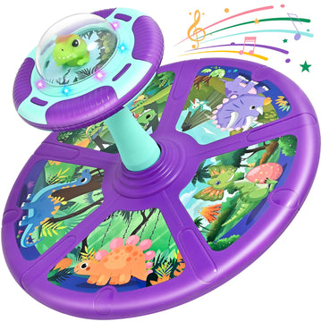 Dinosaur Sit And Spin Toys For Toddlers 1-3, 360 Sit And Spin With Led & Music, Sit N Spin Toys For Toddlers 2-4 Toddler Toy Age