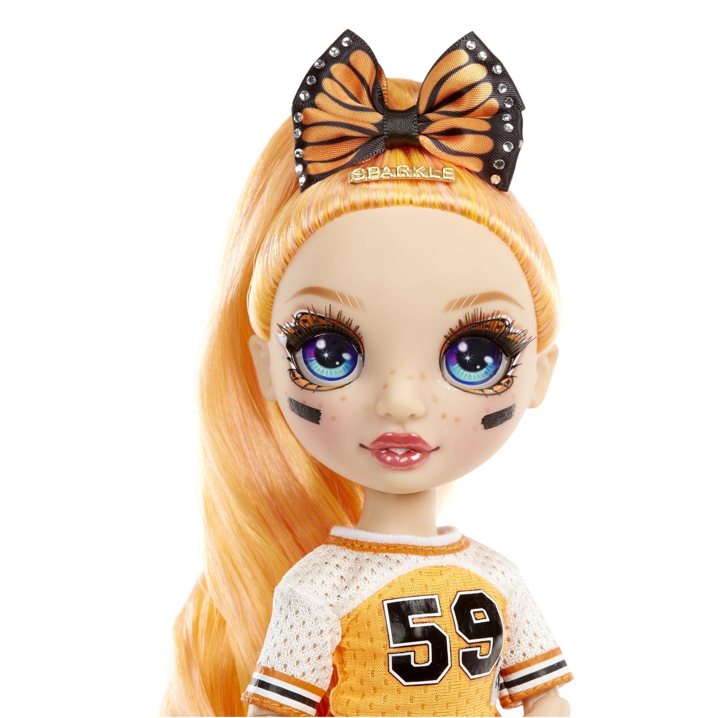 Rainbow High Cheer Poppy Rowan – Orange Cheerleader Fashion Doll With 2 Pom Poms And Doll Accessories, Great Gift For Kids 6-12 Years Old