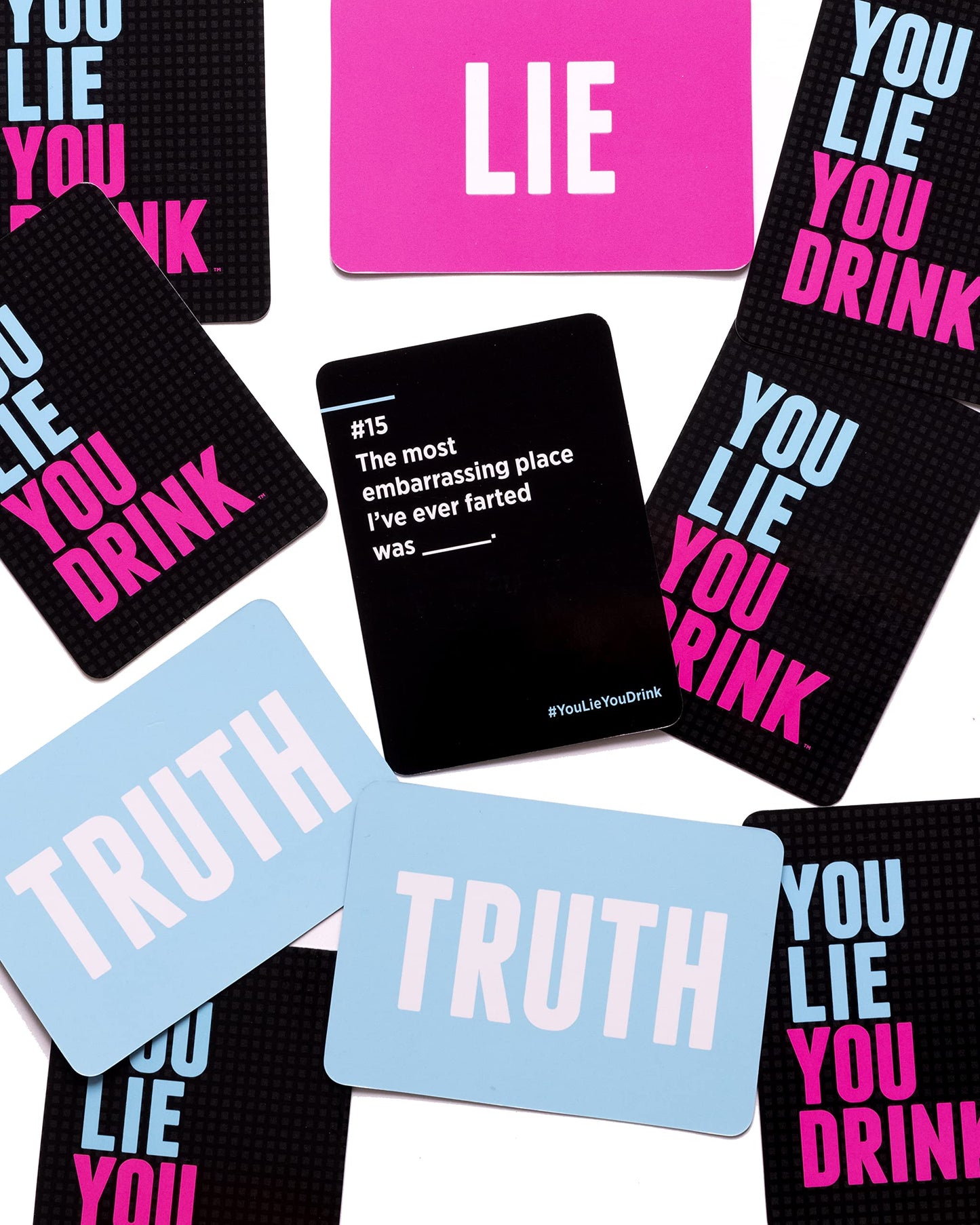 DSS Games You Lie You Drink Party Game - Medium Pink Cardstock, Model 859575007330