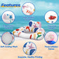 CACSPS Inflatable Pool Floats mature-themed  2 Pack Floating Lounge Chairs with Cup Holders  Heavy Duty Blow Up Pool Floats Chair for Summer Water Fun  Beach  Lake  or Pool Party (Blue+Pink)