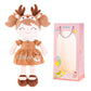 Gloveleya Personalized Doll With Your Name - Cute Brown Deer Custom Soft Plush Doll For Girls Plush Doll Customized Gifts - Muñecas De Trapo Personalizadas Para Niñas