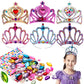 Richness DIY Party Crowns Foam Kids Tiaras Make Your Own Crowns with Jewel Stickers Party Favors for Kids Pack of 6