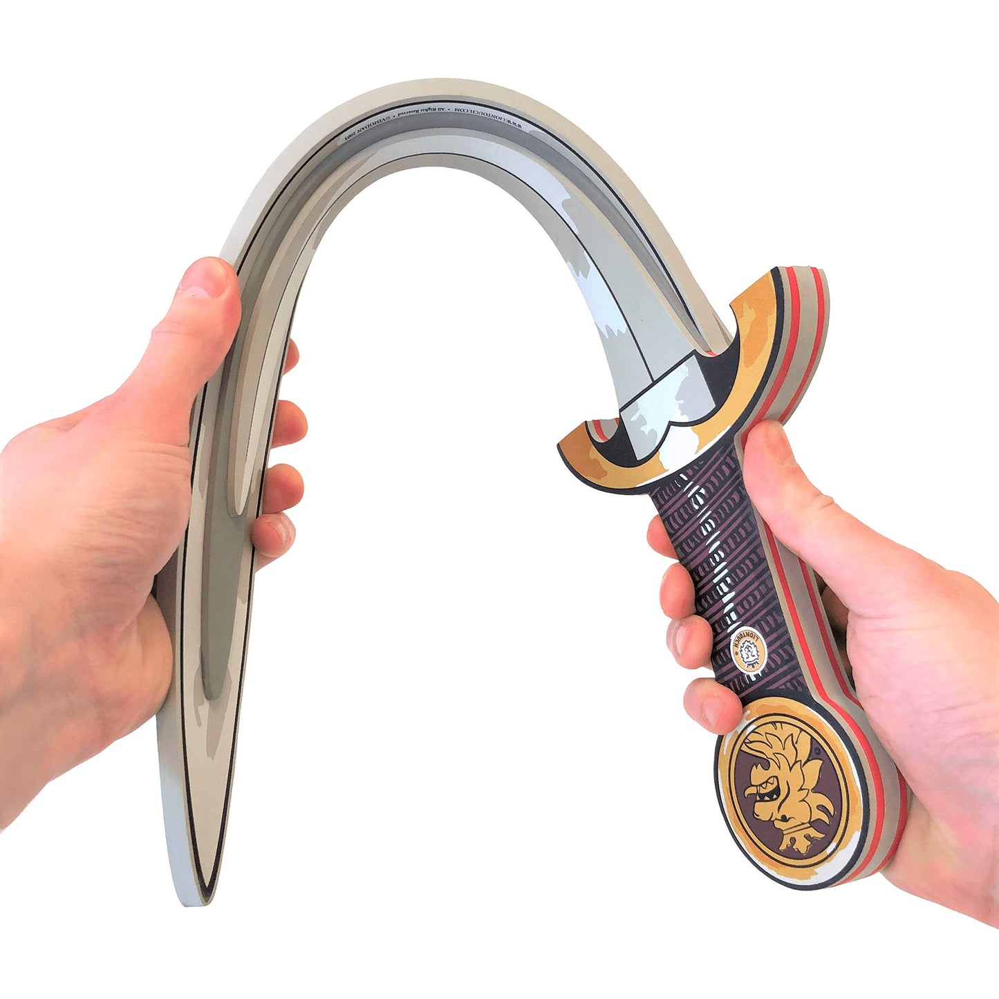 Liontouch Noble Knight decorative replica blade  Red | Medieval Pretend Play Foam Toy for Children with Golden Lion Theme | Safe  & Battle protective covering for Kids Dress Up & Costumes