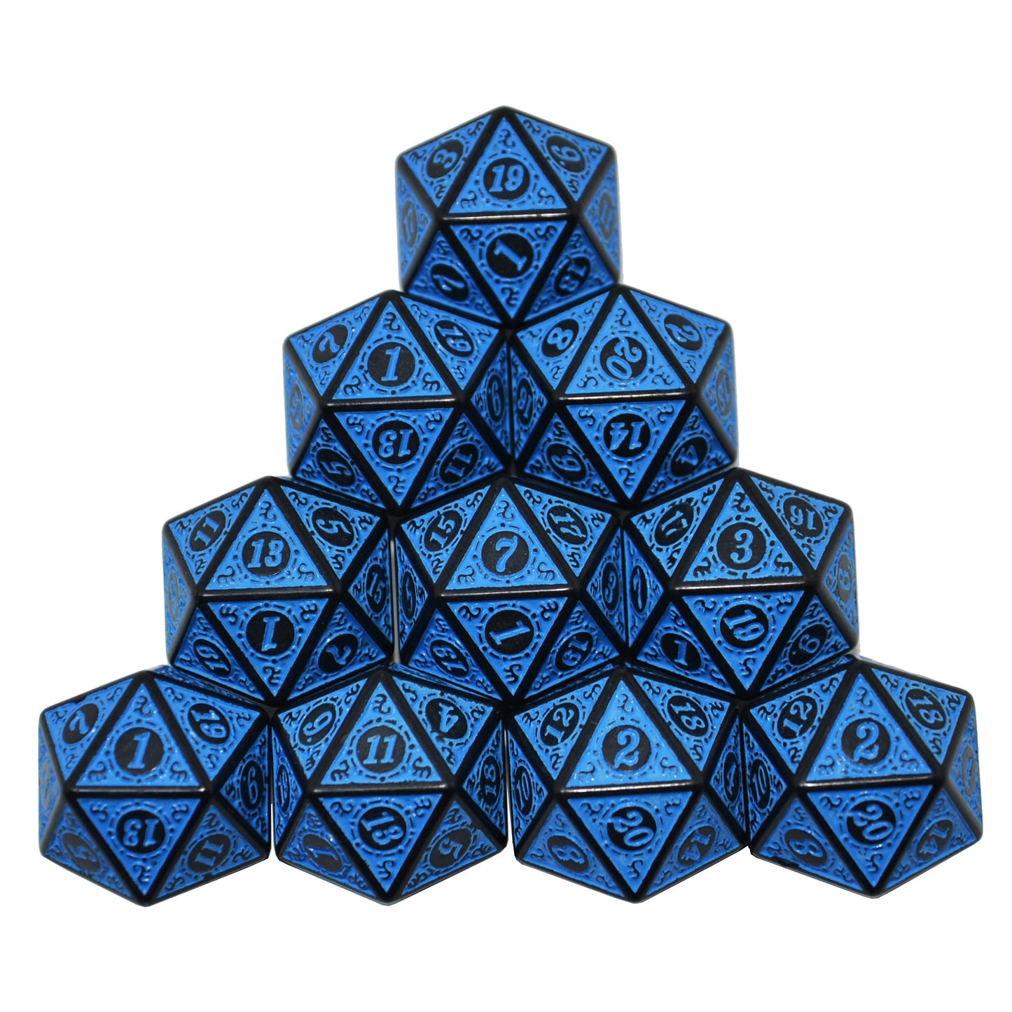 Smartdealspro 10-Pack Retro 26Mm Large 20 Sided Dice D20 Polyhedral Dice For Dnd Rpg Mtg Table Game(Retro Blue)