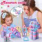 Dumma Magnetic Tiles Toys For 3 4 5 6 7 8+ Year Old Boys Girls Upgrade Macaron Castle Blocks Building Set For Toddlers Stem Creativity/Educational Toys For Kids Age 3-6 Christmas Birthday Gifts
