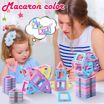 Dumma Magnetic Tiles Toys For 3 4 5 6 7 8+ Year Old Boys Girls Upgrade Macaron Castle Blocks Building Set For Toddlers Stem Creativity/Educational Toys For Kids Age 3-6 Christmas Birthday Gifts
