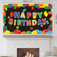 Building Blocks Party Decorations Colorful Blocks Birthday Backdrop Photography Children Kids Building Blocks Theme Party Suppli