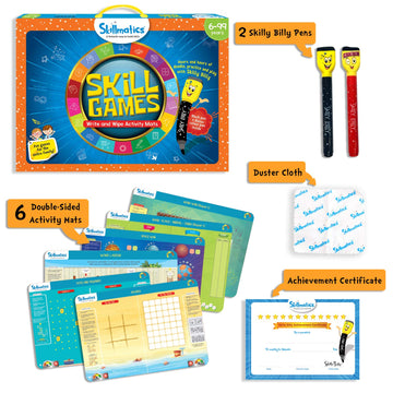 Skillmatics Educational Game : Skill Games | Reusable Activity Mats With 2 Dry Erase Markers | Gifts & Learning Tools For Ages 6 And Up