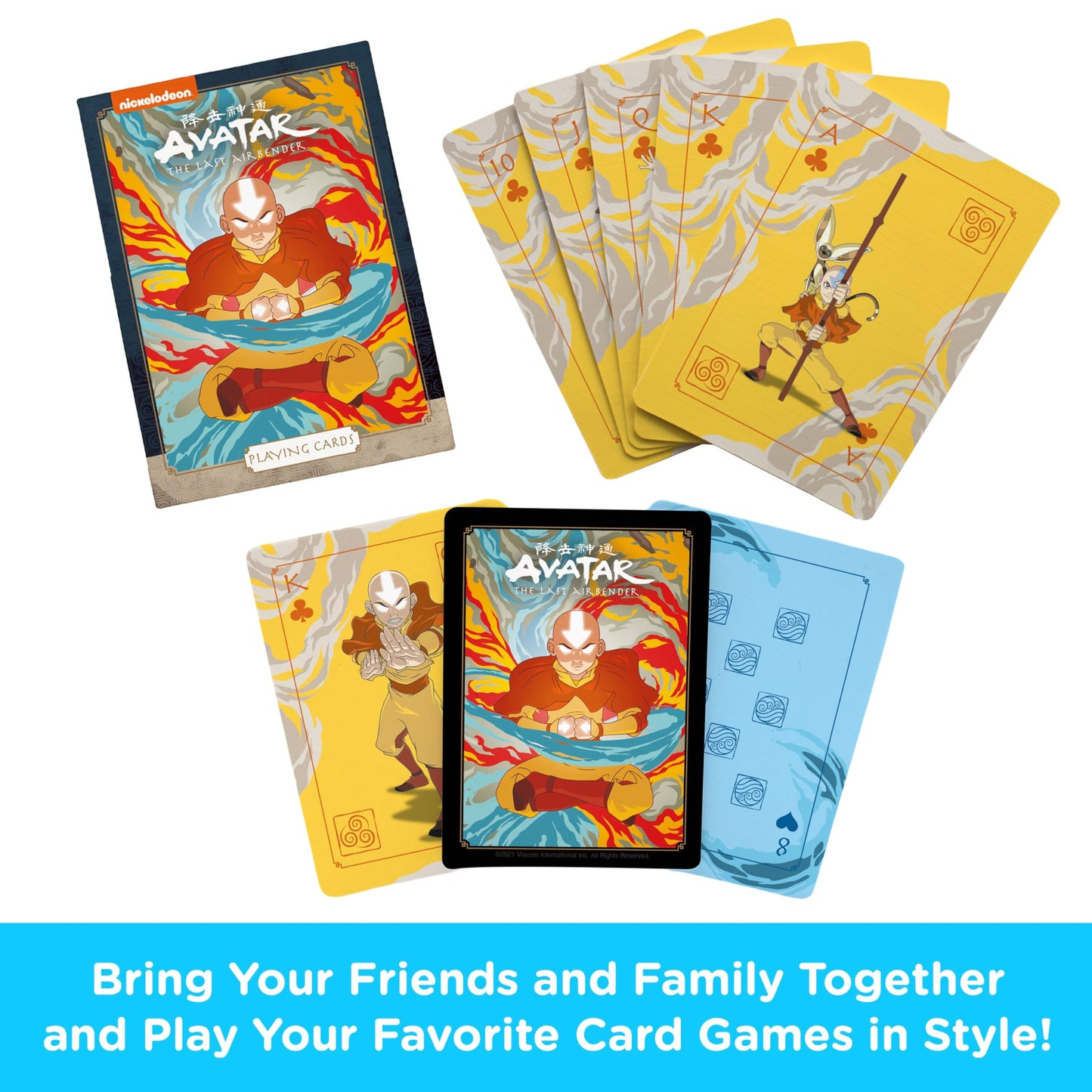 Aquarius Avatar Playing Cards - Avatar: The Last Airbender Shaped Deck Of Cards For Your Favorite Card Games - Officially Licensed The Office Merchandise & Collectibles