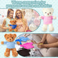 Jecery 8 Pcs Bear Clothes Tee Bear Colorful Tee Shirt Fit 14-18 Inches Bears Sublimation Stuffed Animal Clothes Cute Tiny Clothes Diy Bear Toy Make Your Own Plush Doll Clothes (Dark)