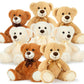 Morismos 8 Packs Bulk Teddy Bears Stuffed Animal, Small Teddy Bear Bulk Plush, Stuffed Bears Bundle For Girls Centerpiece Baby Shower, 13.5'